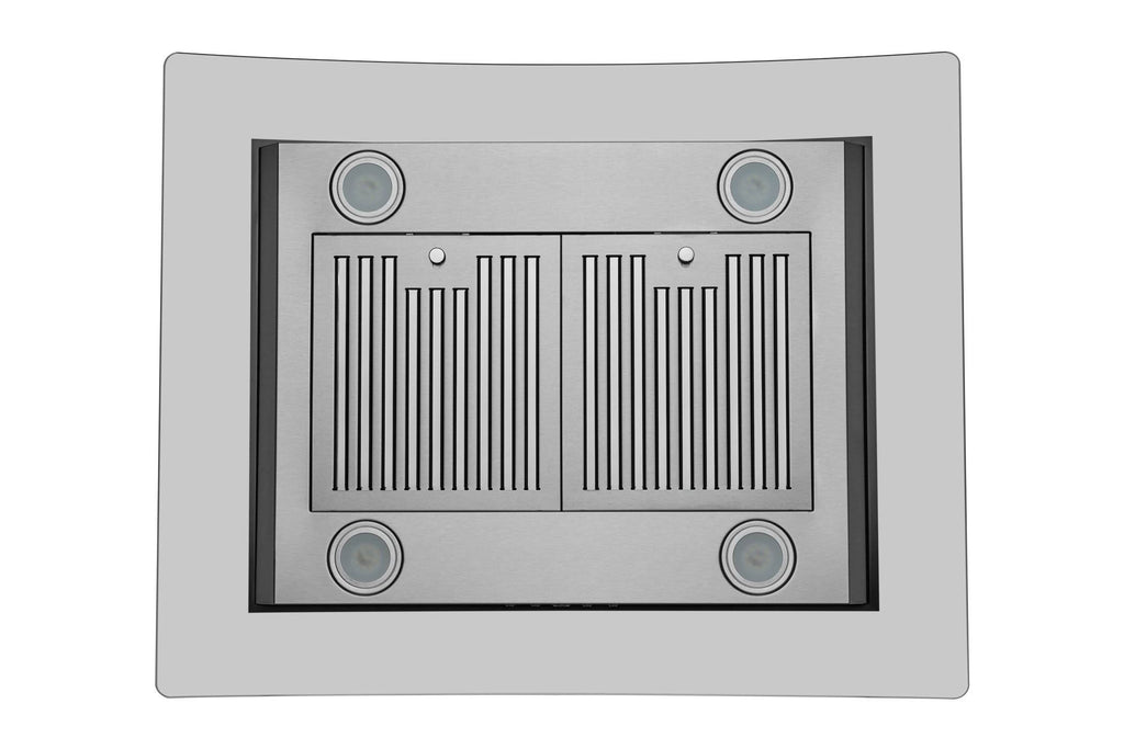 30x22 600 CFM Convertible Island Range Hood in Stainless Steel E663