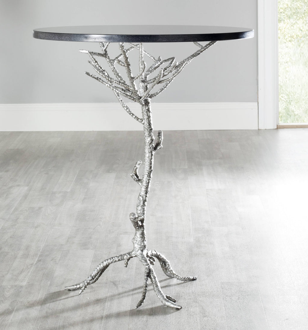 Silver / Black Accent Table X819