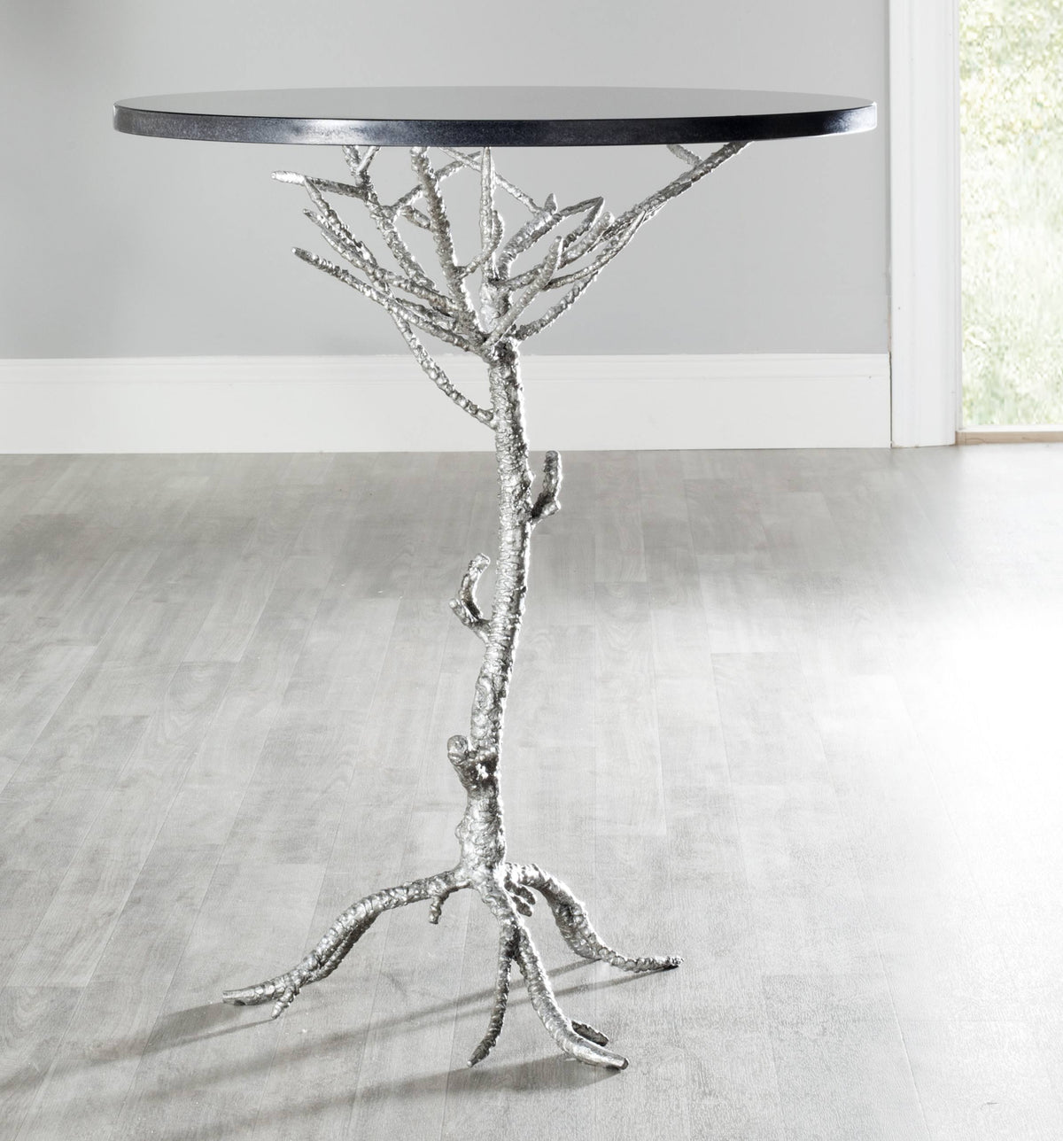 Silver / Black Accent Table X819