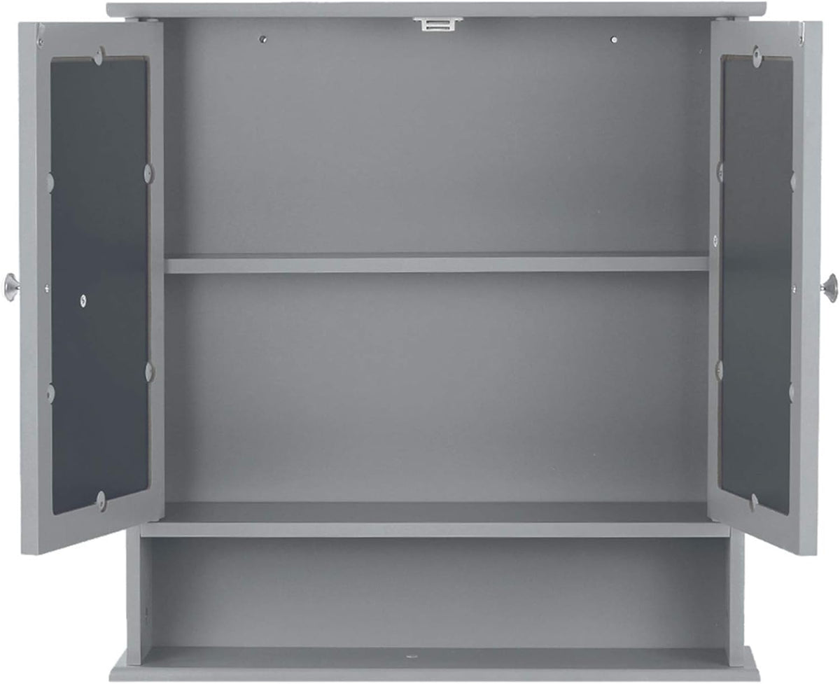 Bathroom Wall Mount Cabinet with Glass Doors & Shelves N850