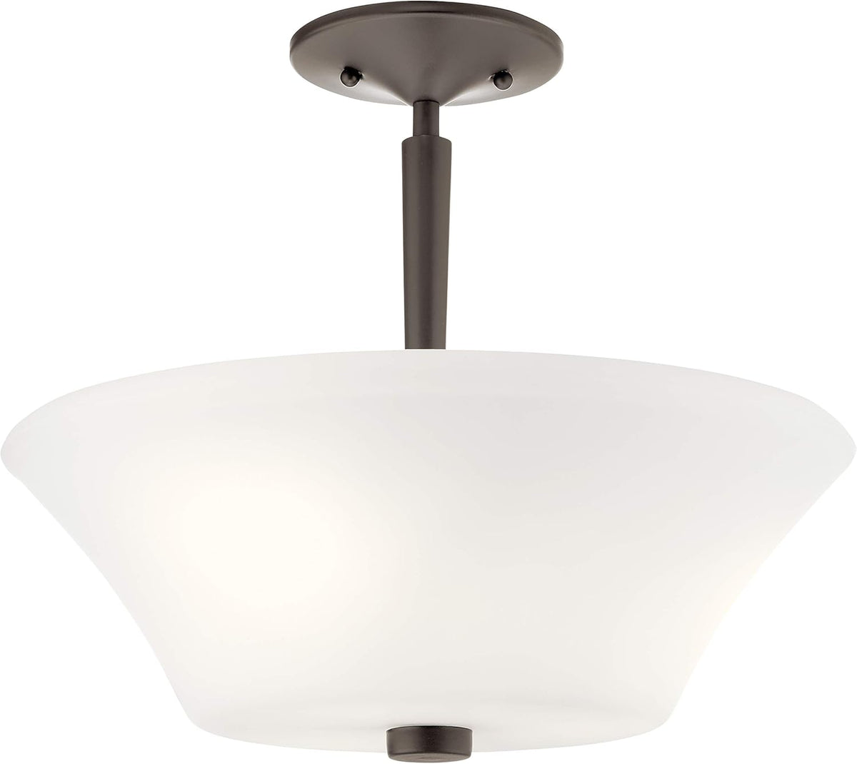 15 3 Light Semi Flush with Satin Etched Cased Opal in Olde Bronze G887378