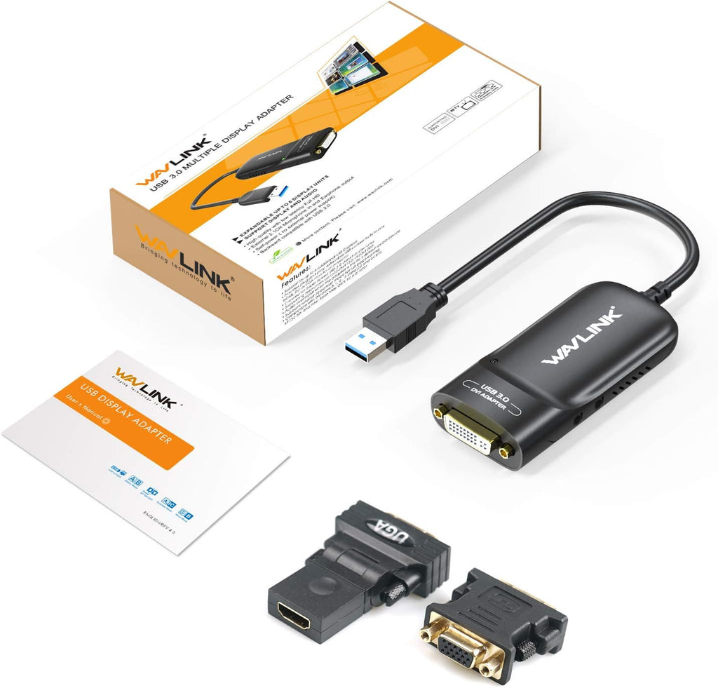 USB 3.0 to DVI/HDMI/VGA Universal Video Graphics Adapter with Audio Port H13161