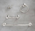 Chrome Bath Hardware Set with Towel Bar P42435