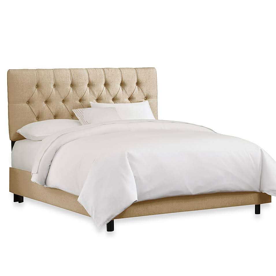 Twin Tufted Linen Bed U995386