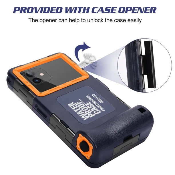 Waterproof Protective Case for Phones Up to 6.9 Inch with Lanyard P942
