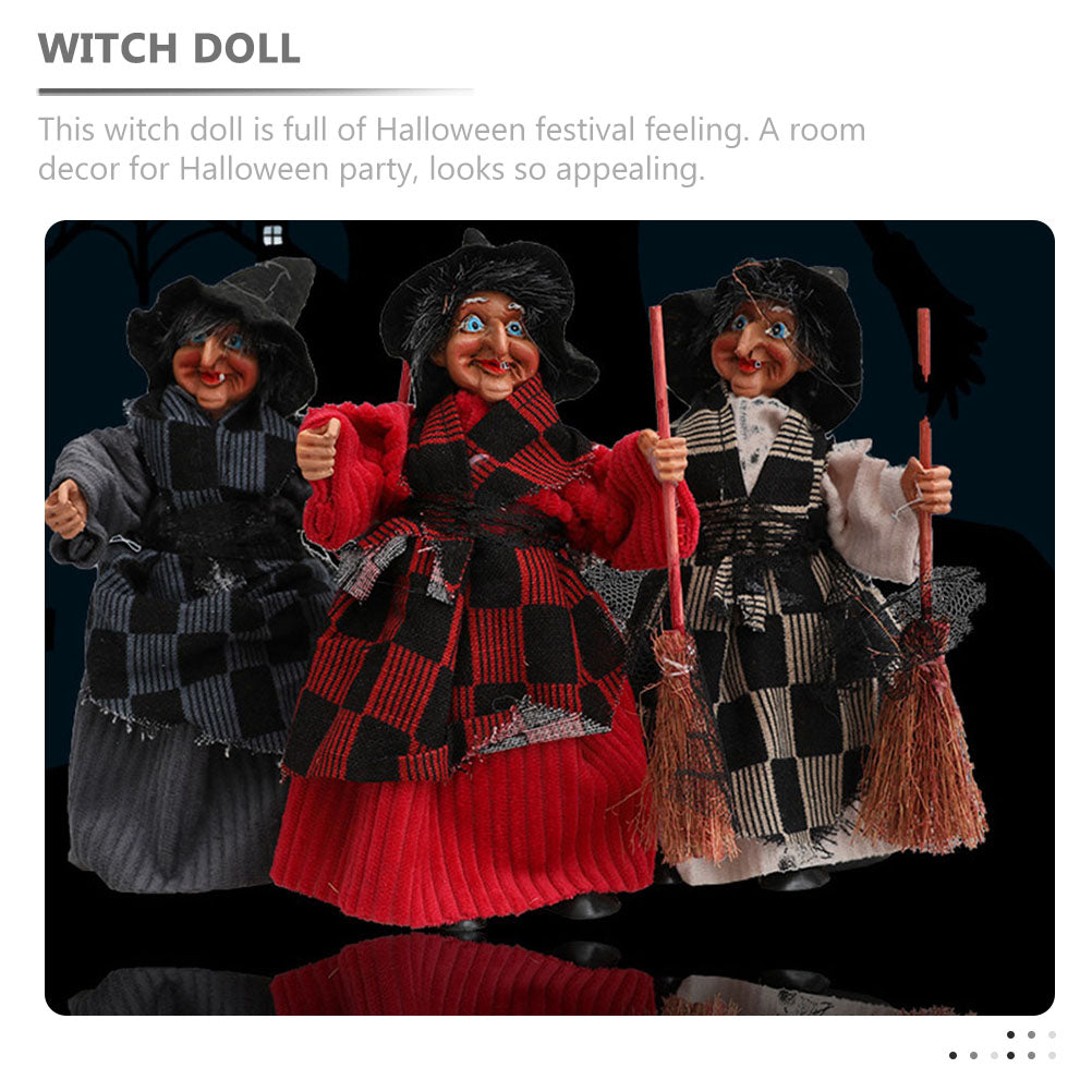 Halloween Witch Pendant Decor Plastic Figurine D1148
