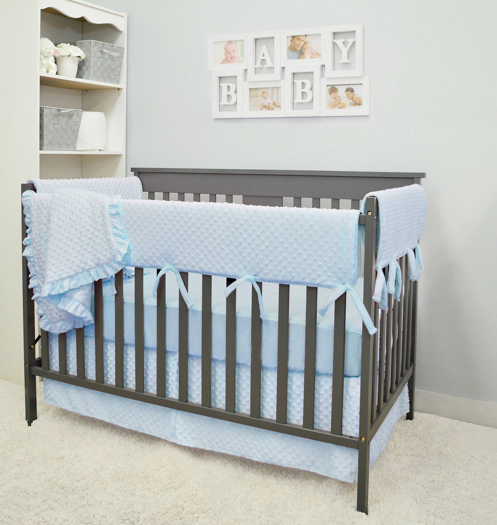 6 Piece Blue Crib Bedding Set W1442