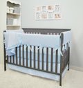 6 Piece Blue Crib Bedding Set W1442