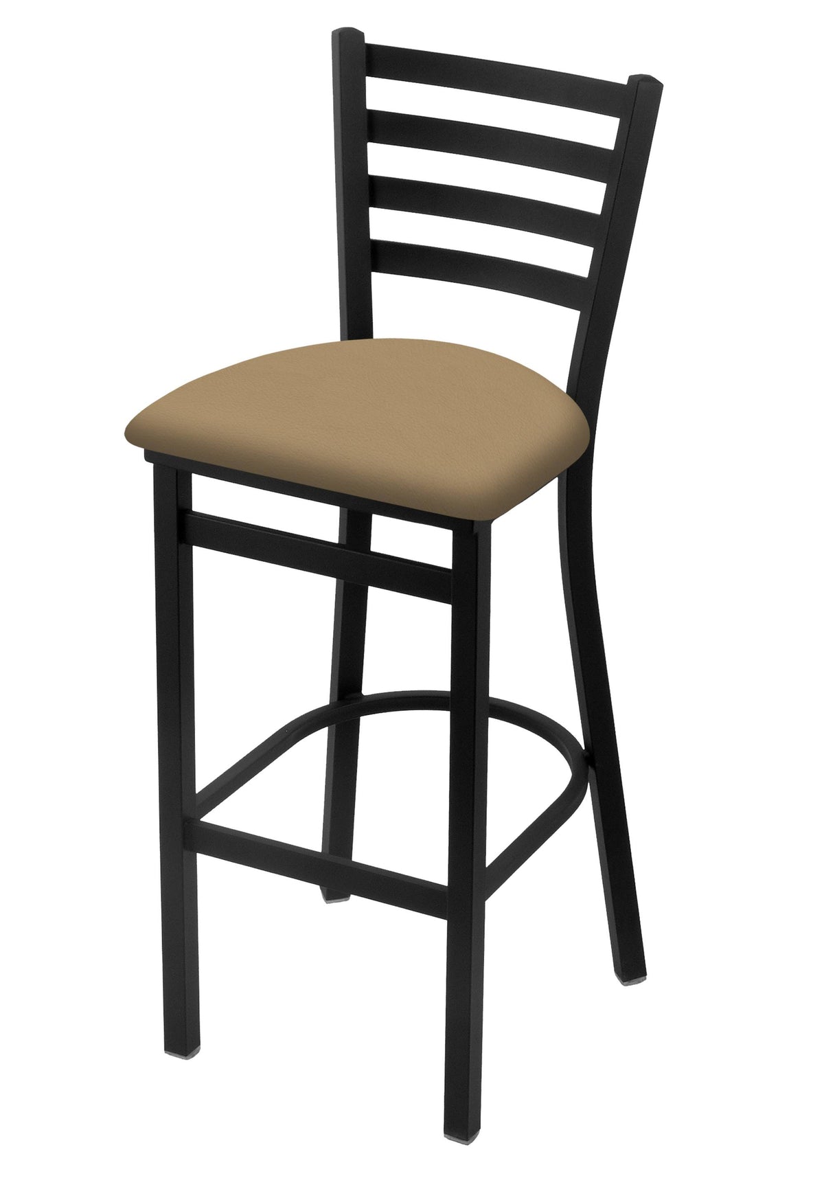 25 inch Stationary Counter Stool with Black Wrinkle Finish and Canter Sand Seat E66650
