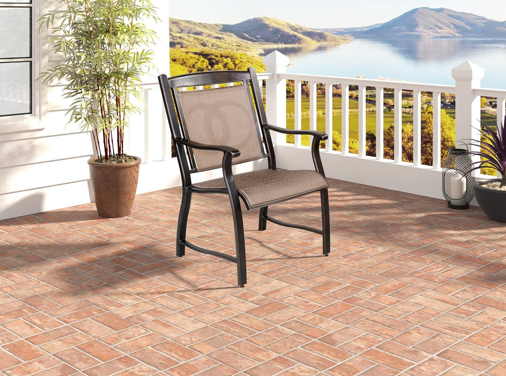 Cast Aluminum Outdoor Dining Chairs Set of 4 I7538