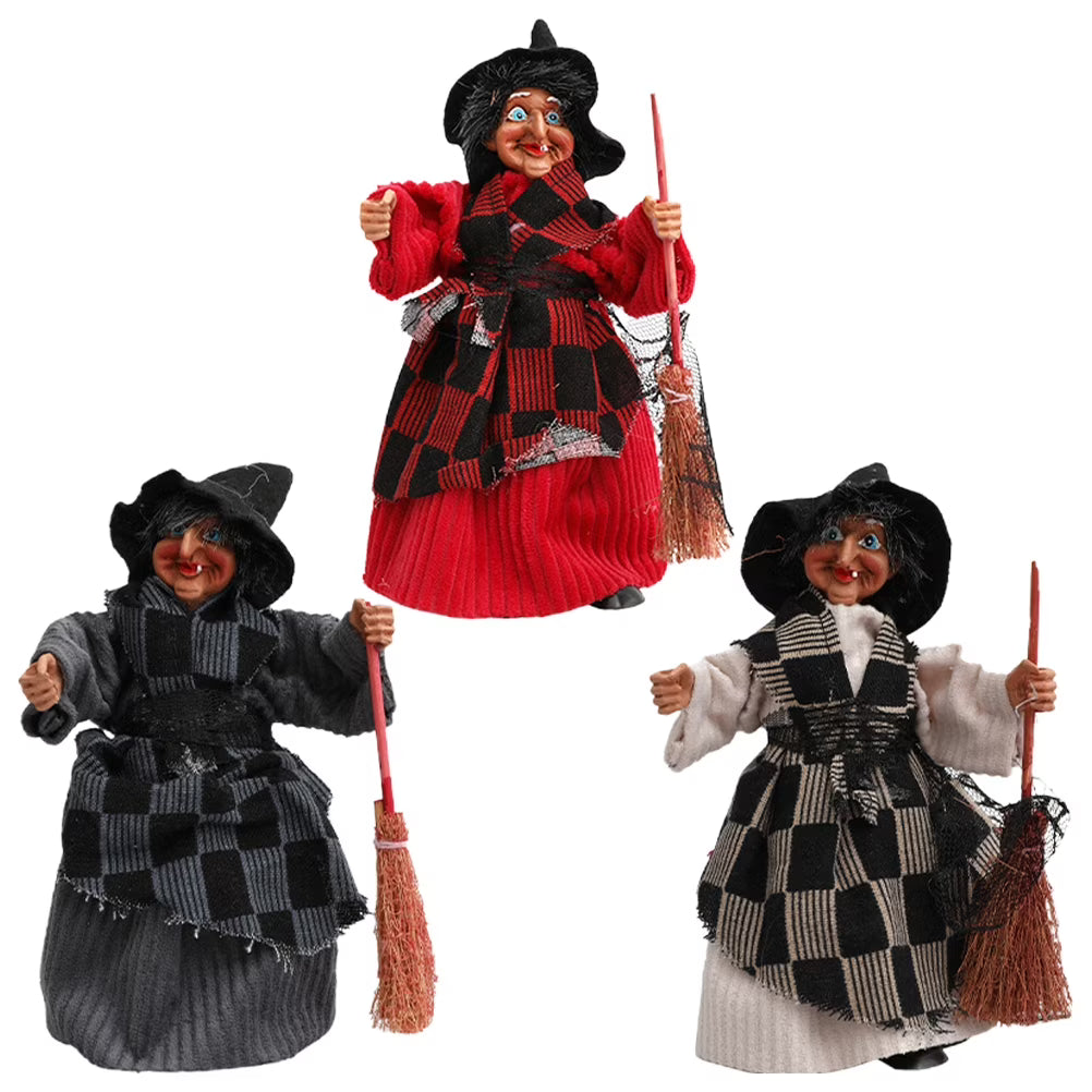 Halloween Witch Pendant Decor Plastic Figurine D1148
