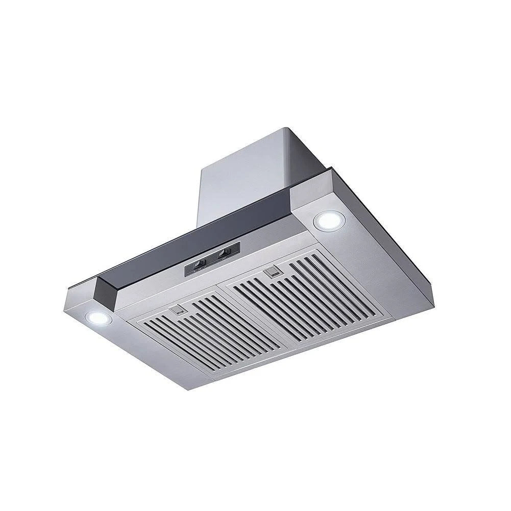 30x22 Stainless Steel Wall Mount Range Hood with Carbon Filters F8667