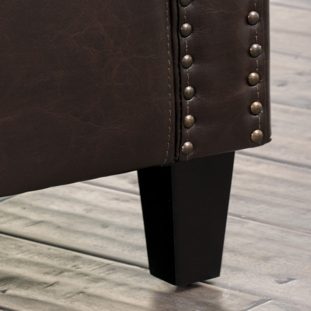 Brown Bonded Leather Club Chair X2358