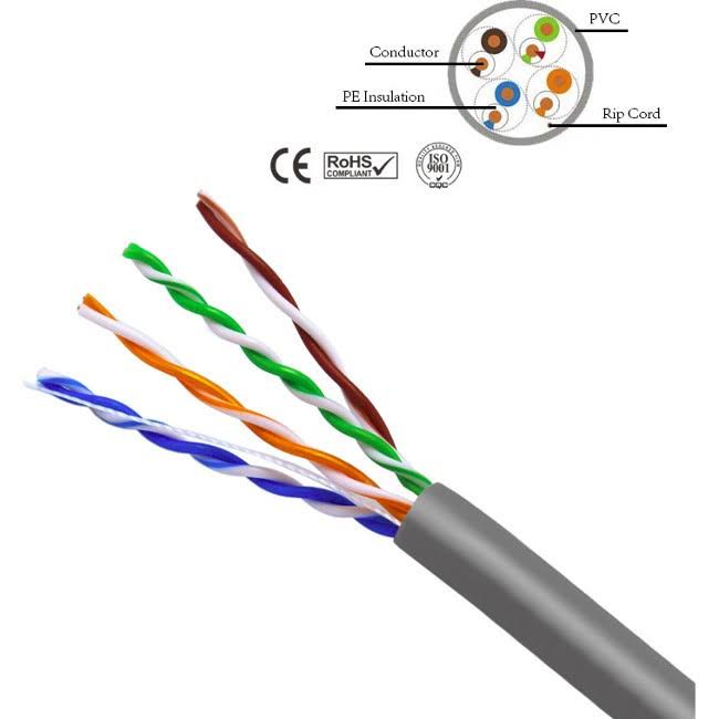 Plenum Cat5e 1000ft Black V559929