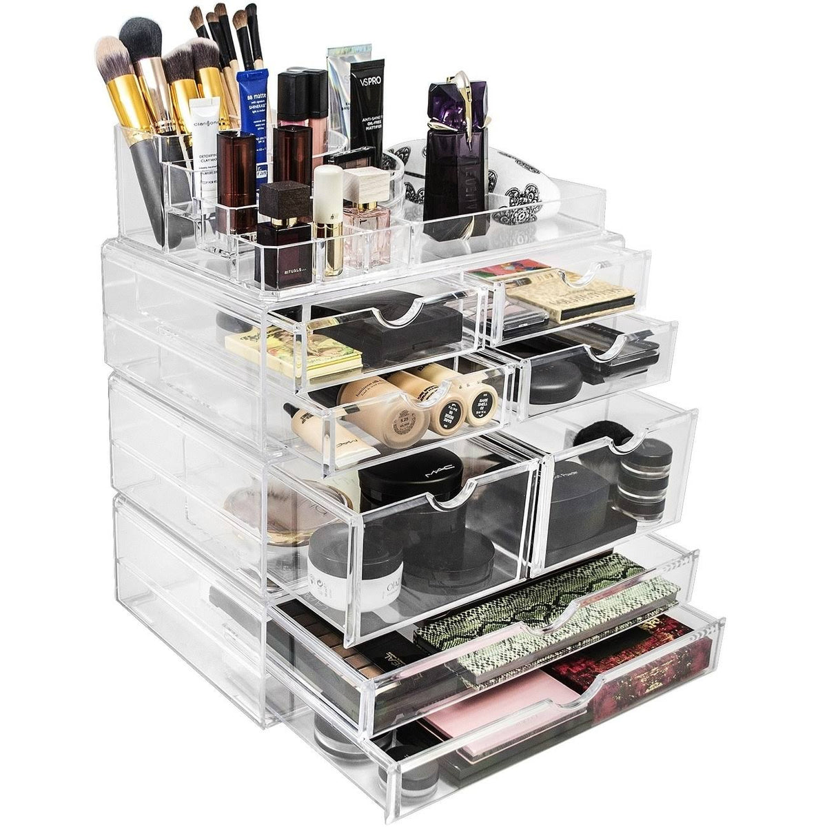 X-Large Stackable Makeup Storage Case with Detachable Drawers Y52619