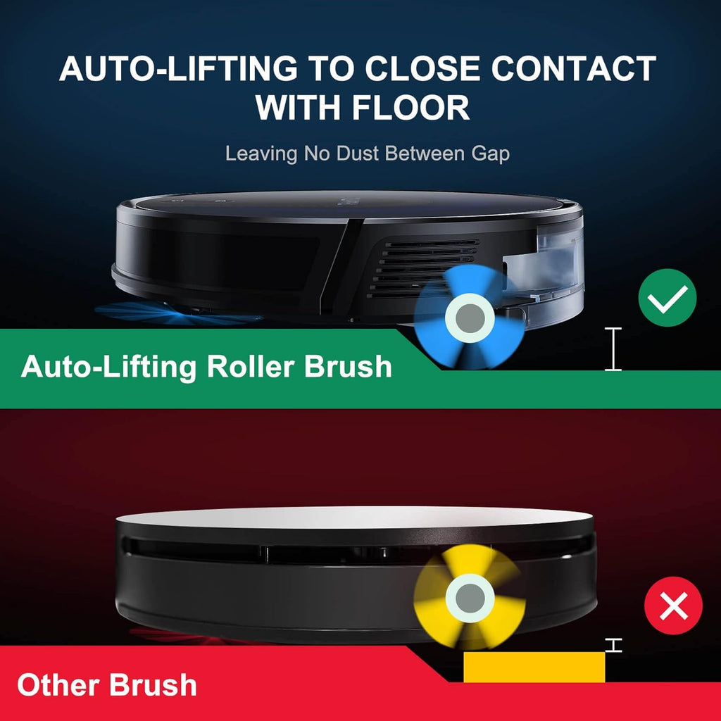 Robot Vacuum and Mop Cleaner with Auto Dirt Disposal, 3200Pa Suction J208256