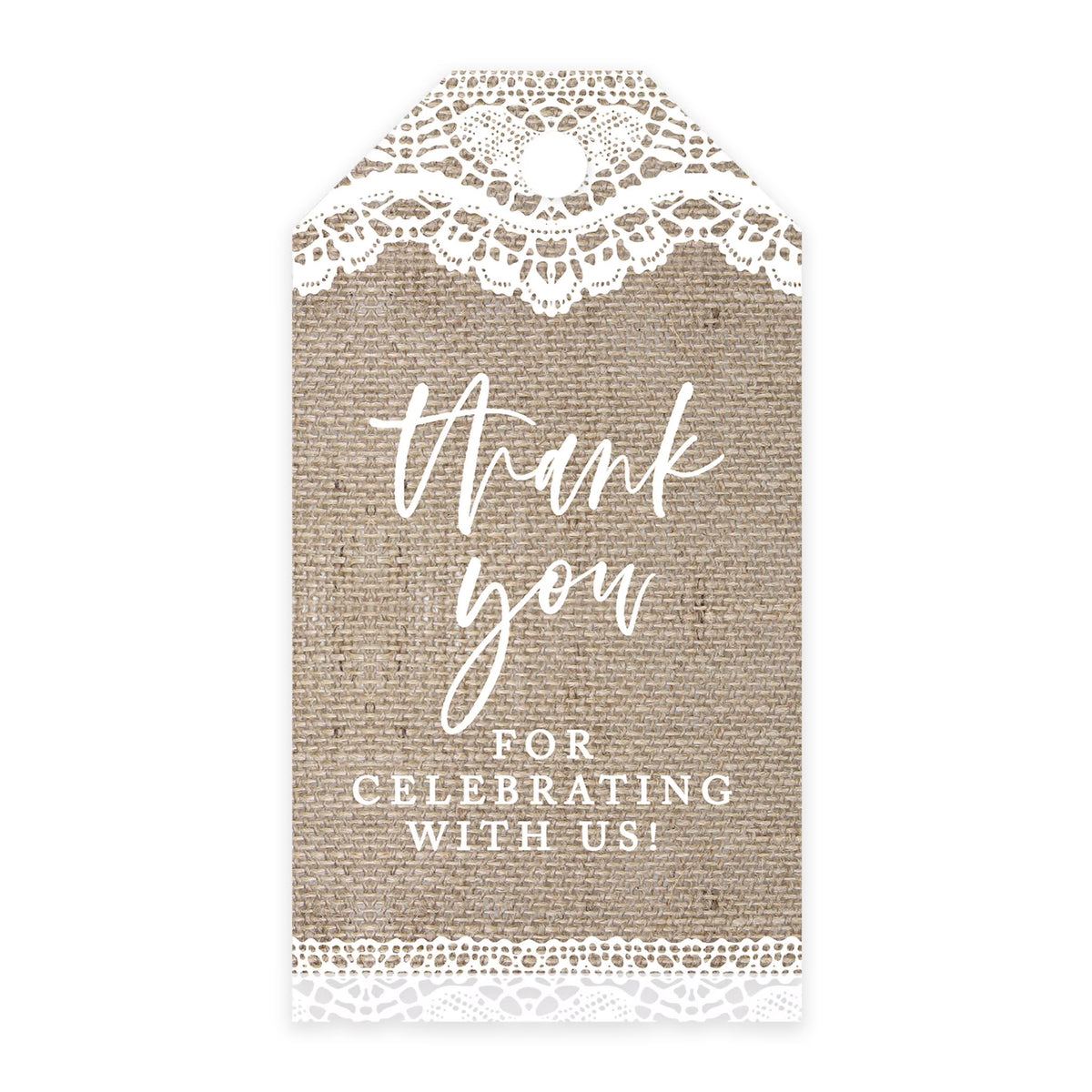 100-Pk Burlap Cardstock Gift Tags H1695