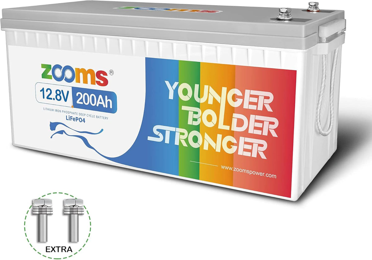 12V 200Ah LiFePO4 Battery Lithium Iron Phosphate Deep Cycle Rechargeable Battery with Built-in 100A BMS K26969