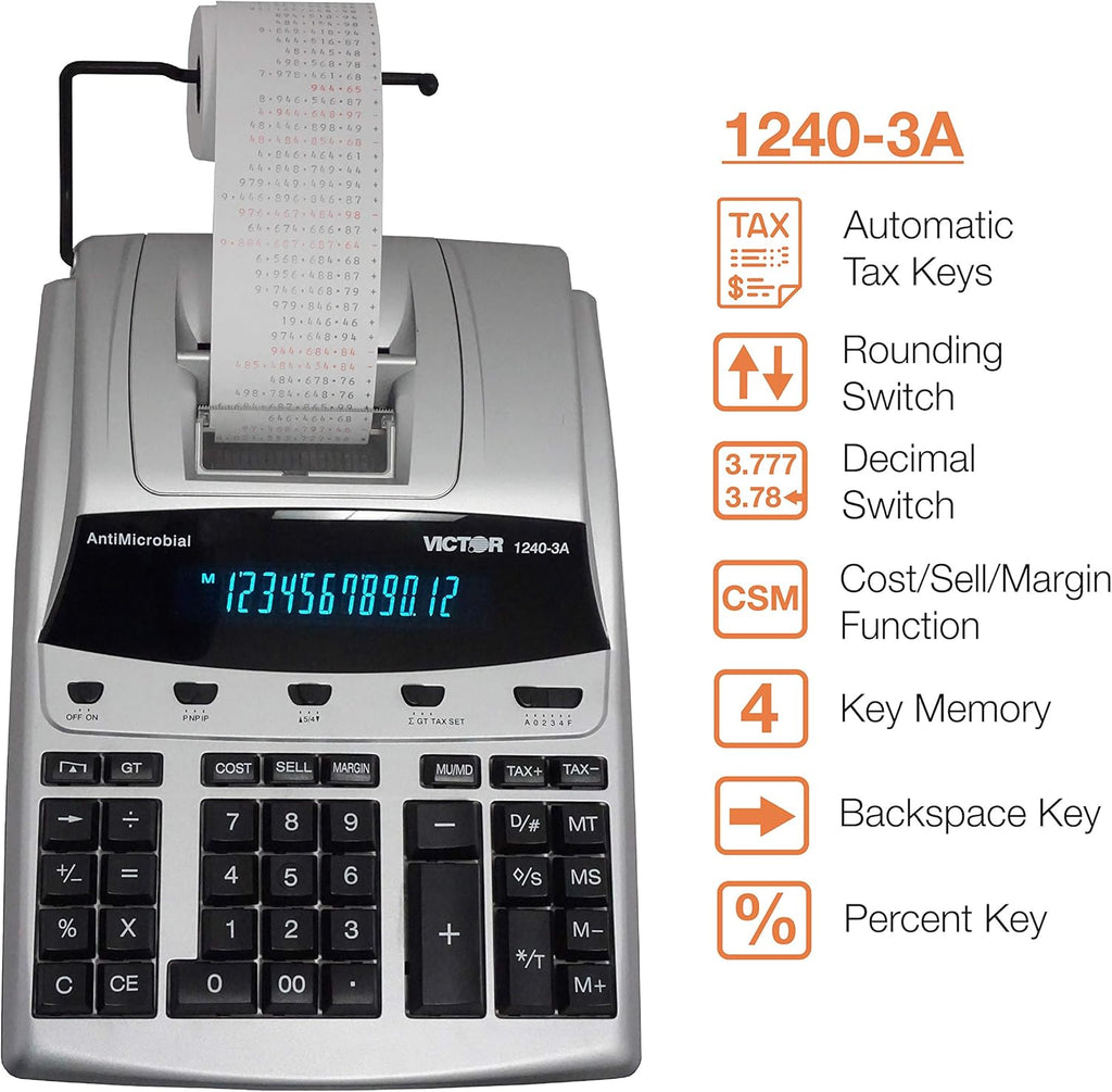 12 Digit Heavy Duty Commercial Printing Calculator W529