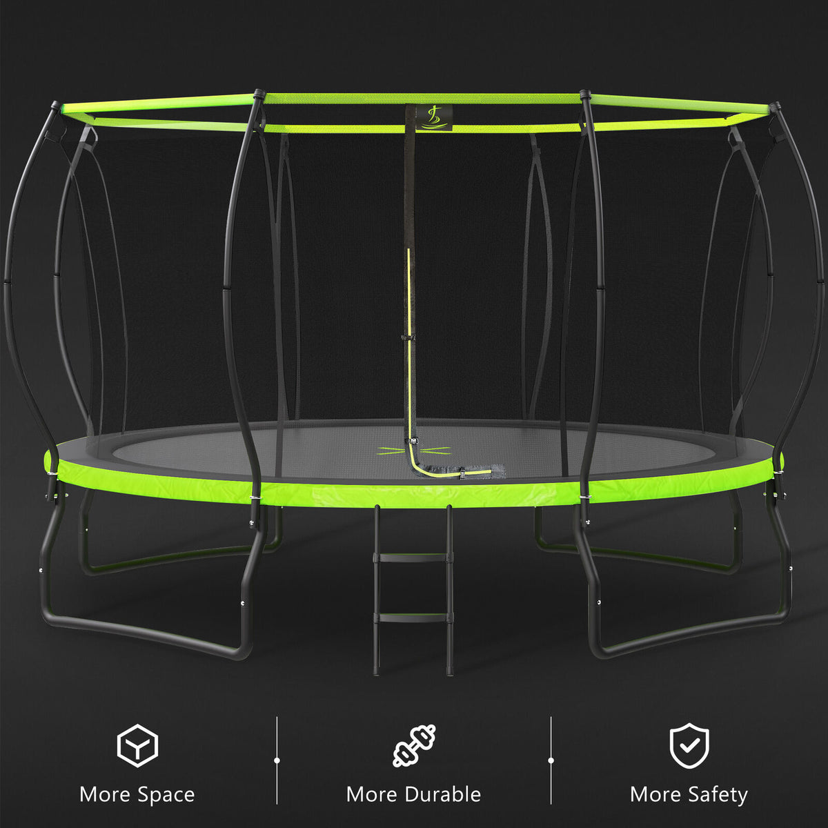 14FT Trampoline with Safety Enclosure Net J946