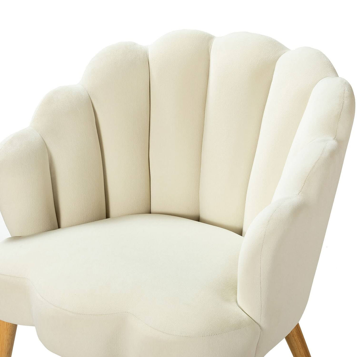 Pink Scalloped Velvet Arm Chair Set of 2 T4070