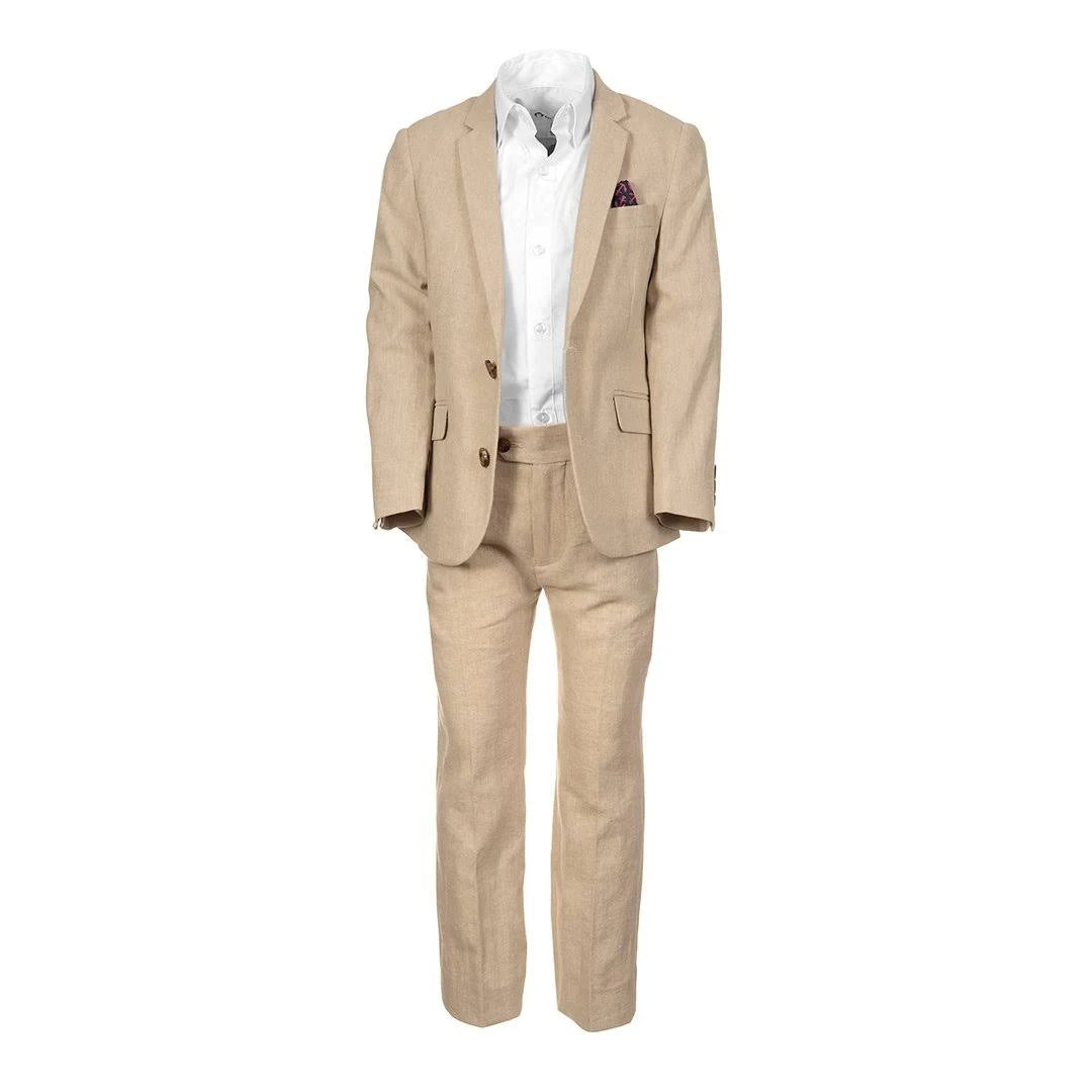 Khaki Herringbone Suit V152423