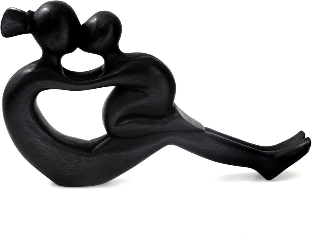 Black Wood Mother and Child Sculpture E70910