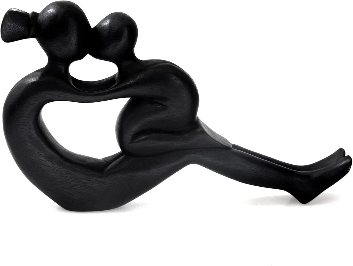 Black Wood Mother and Child Sculpture E70910