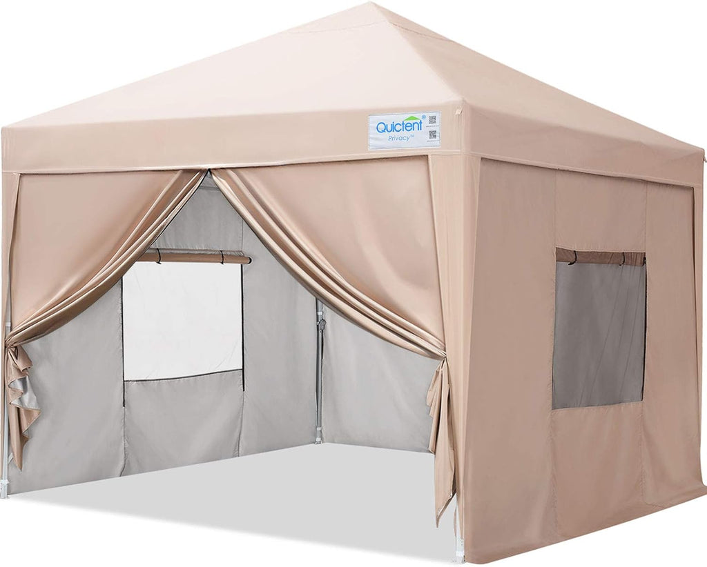 8x8 Pop up Canopy Tent with Sidewalls and Mesh Windows U866