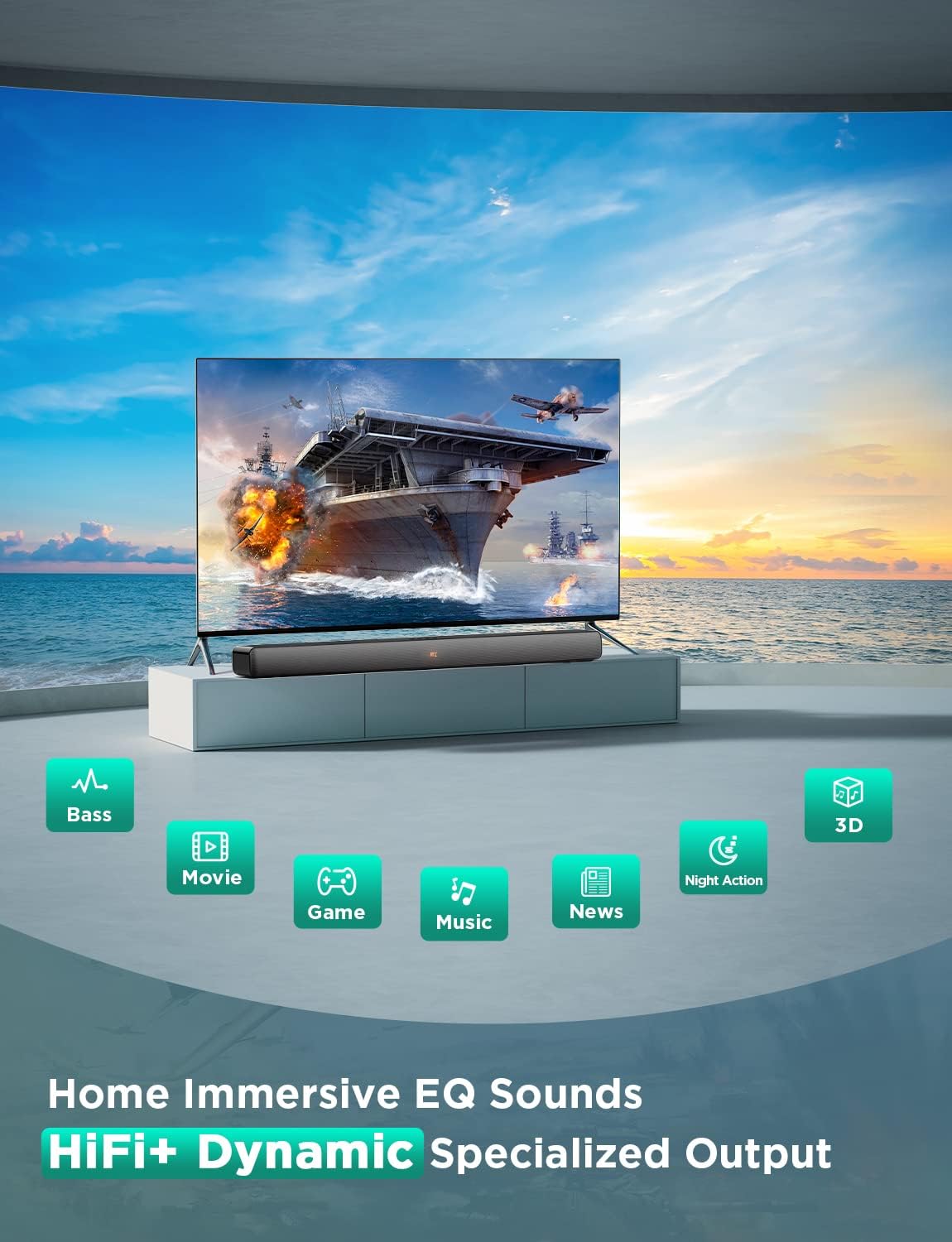Sound Bar with Bluetooth, HDMI ARC, Optical, AUX K7996