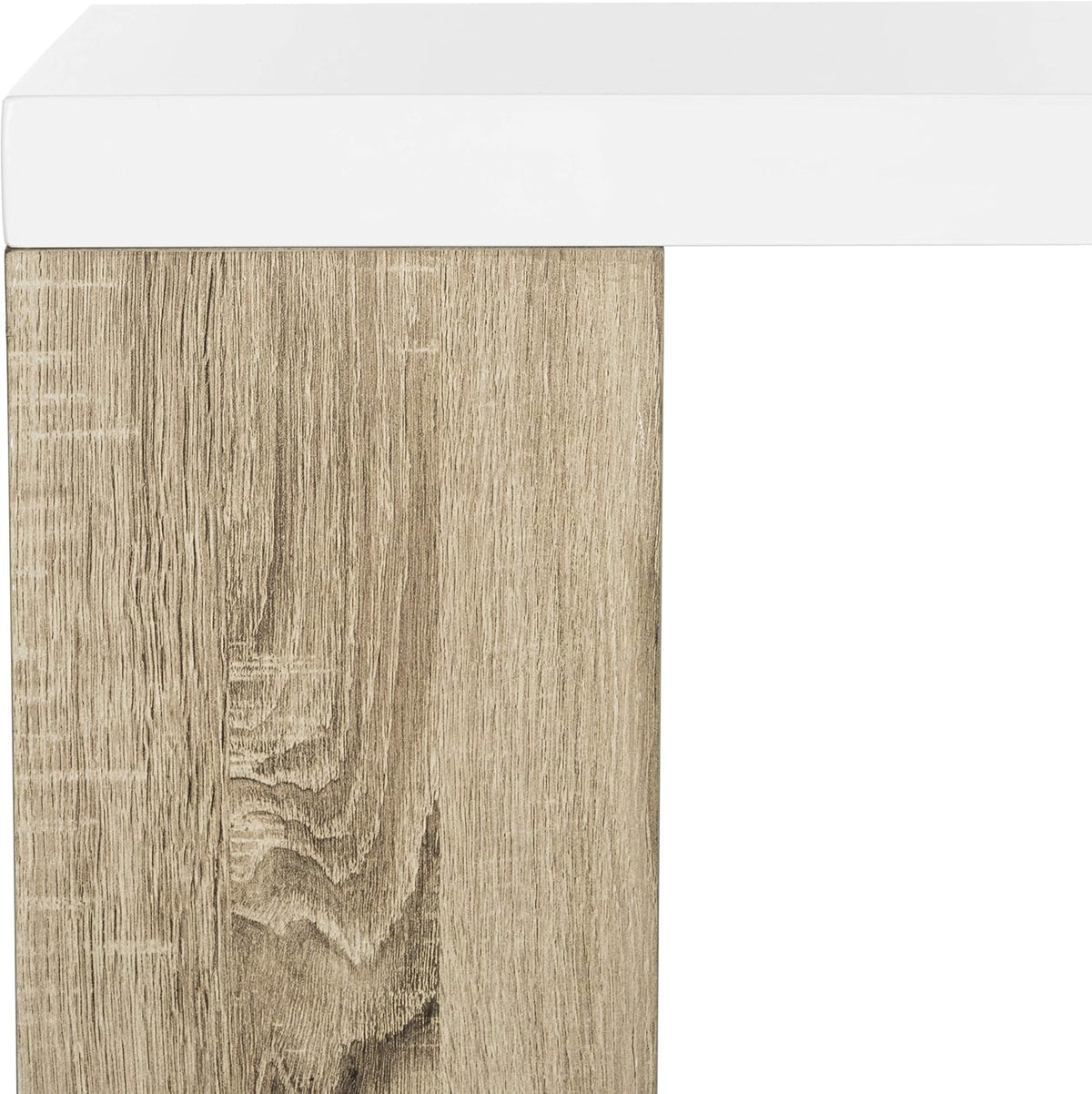 White Lacquer and Oak Desk J154