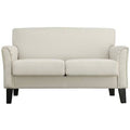 Light Beige Linen Loveseat L625295