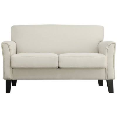 Light Beige Linen Loveseat L625295