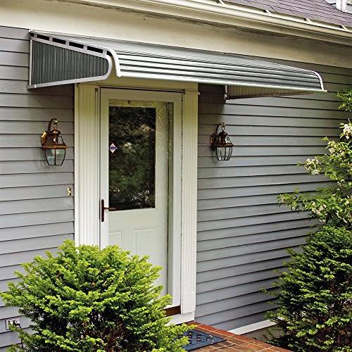 66-in Wide x 42-in Projection Graystone Solid Fixed Door Awning C126214