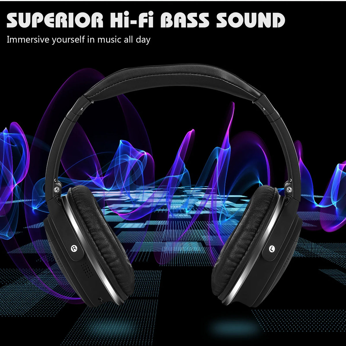 Wireless Bluetooth Over The Ear Headphones with Mic B450344
