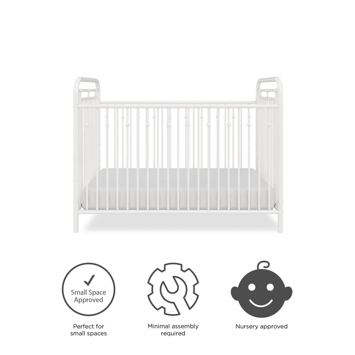 White Metal Crib R10284