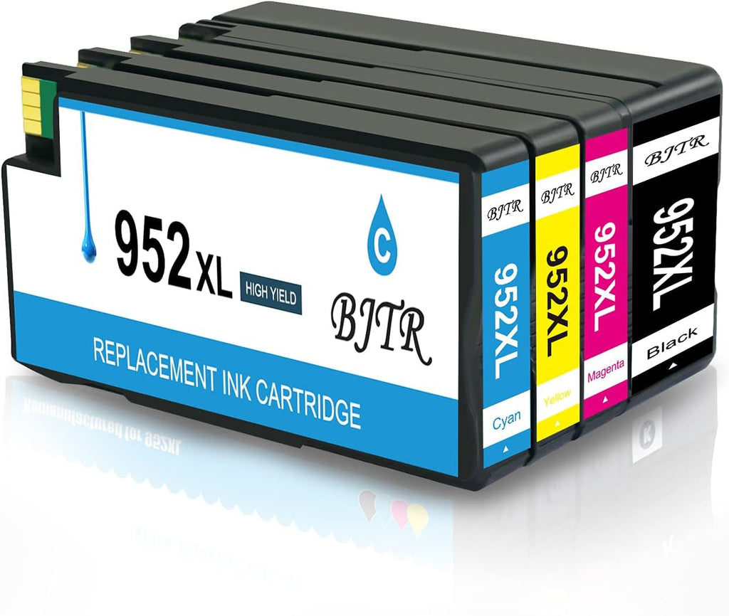 4 Pack Black Yellow Magenta Cyan Ink Cartridges for HP 952 952XL Printers K4456
