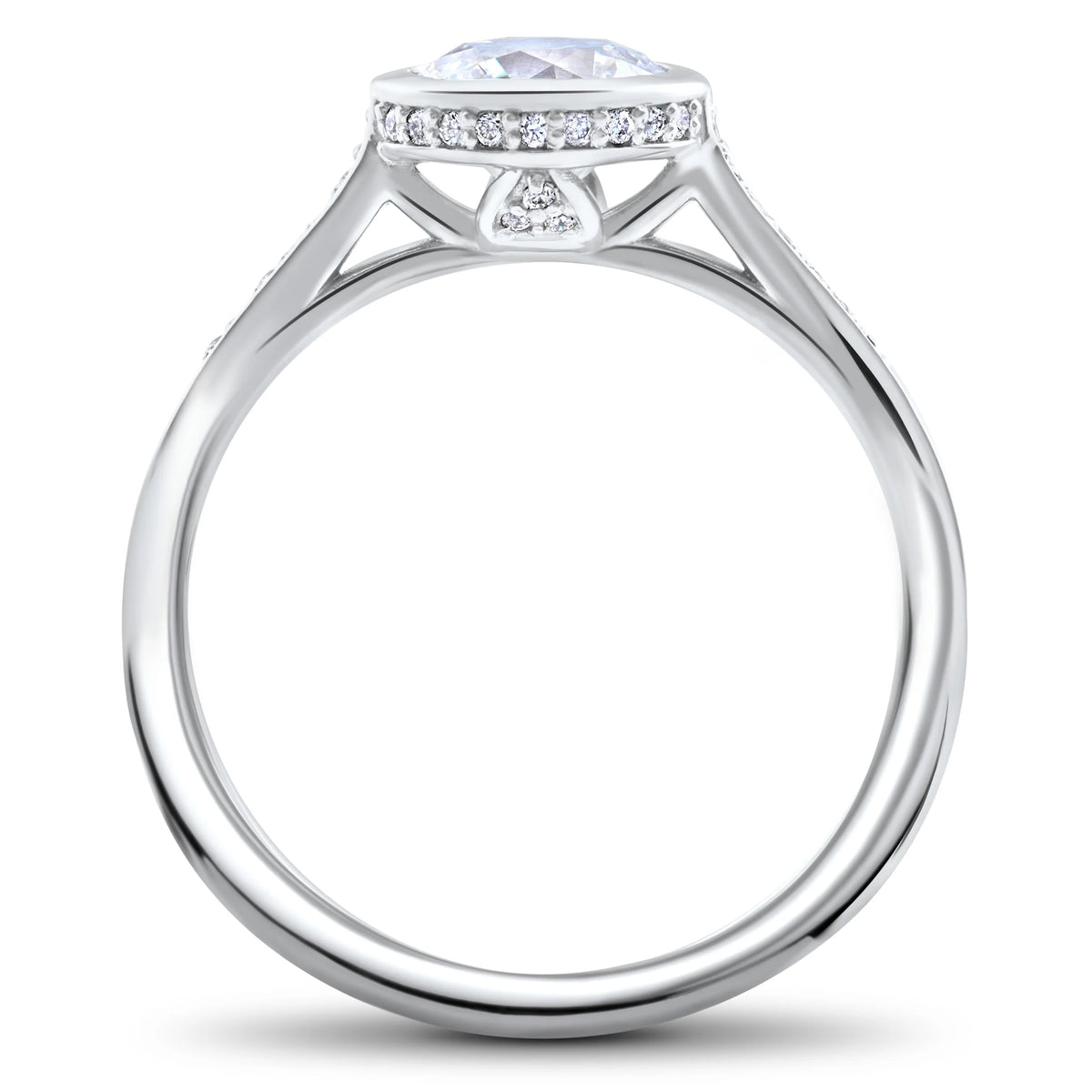 14k White Gold Lab Grown Diamond Engagement Ring K6966