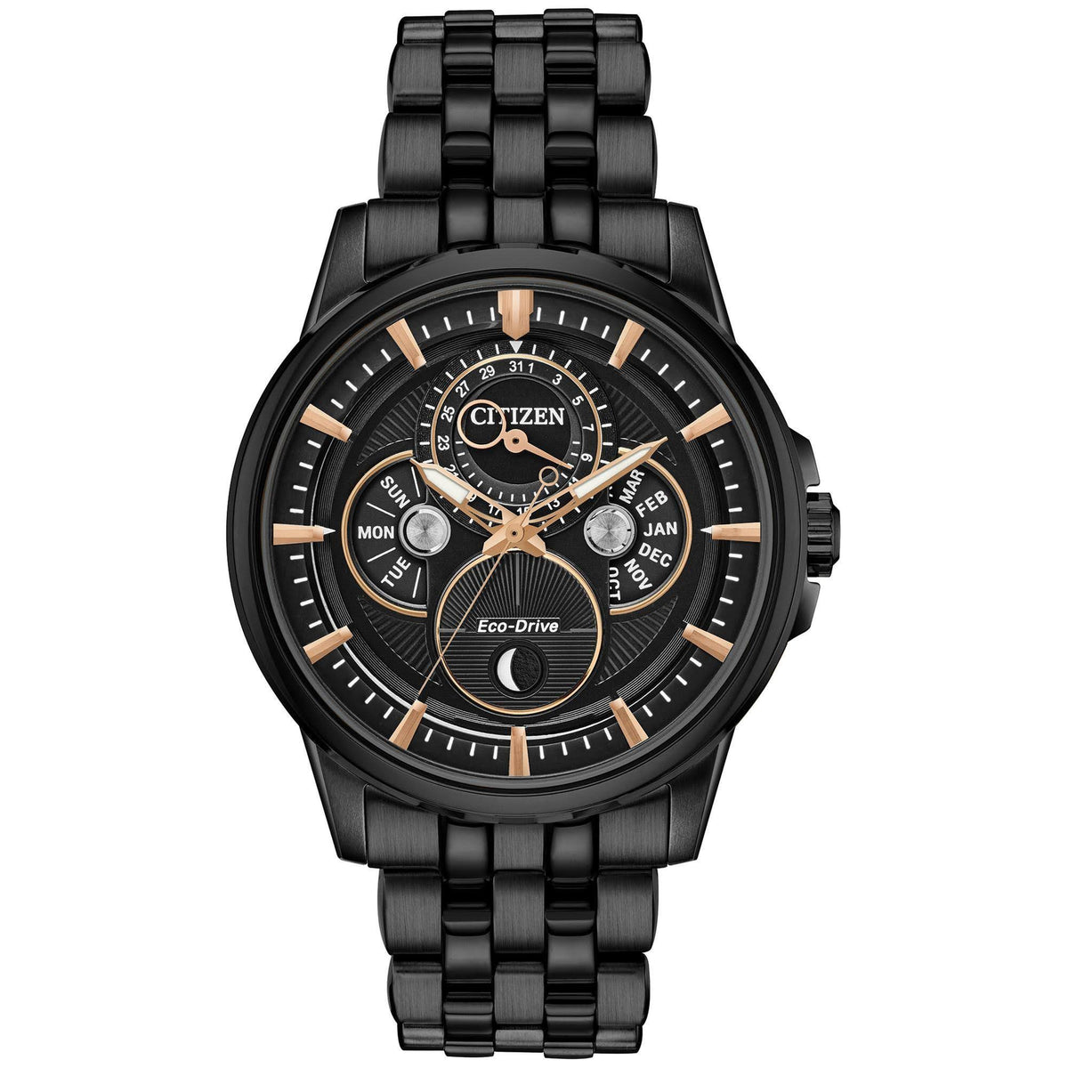 Black Stainless Steel Watch L555738