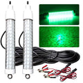 2Pcs Underwater Night Fishing Light, 12V 10.5W 120LED 1000 Lumen Green Submersible Fishing Light U26136