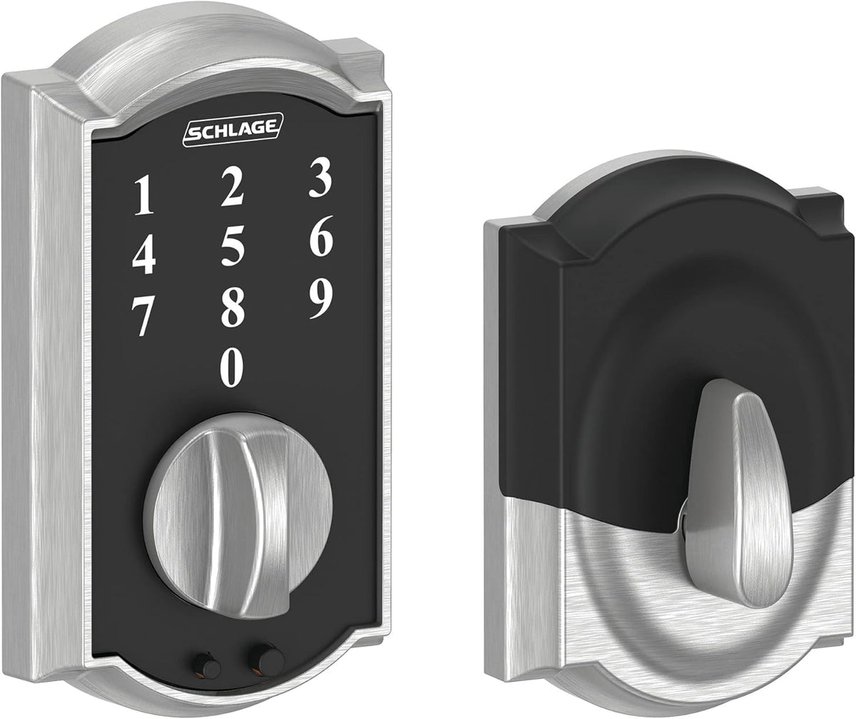 Satin Nickel Touchscreen Electronic Deadbolt T9604