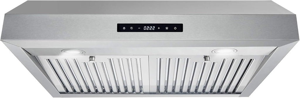 30 inch Under Cabinet Stainless Steel Range Hood with Permanent Filters & LED Lights S21338