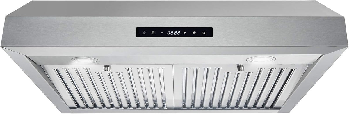 30 inch Under Cabinet Stainless Steel Range Hood with Permanent Filters & LED Lights S21338
