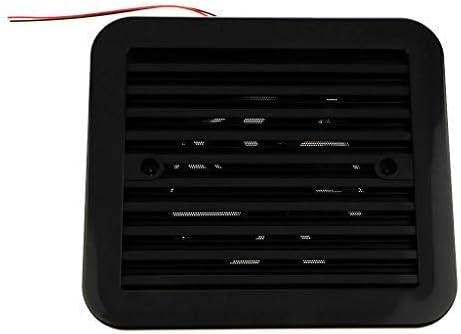 12V Silent Cooling Fan Side Exhaust Port Air Fan Ventilation Fan Black Pack of 2 S194984