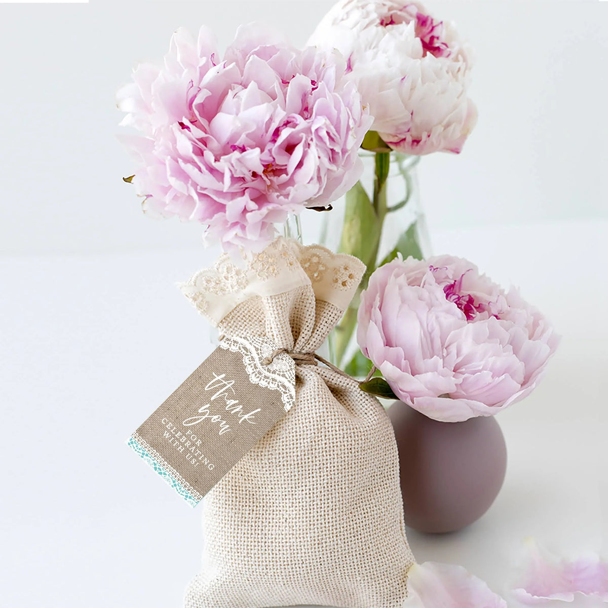 100-Pk Burlap Cardstock Gift Tags H1695