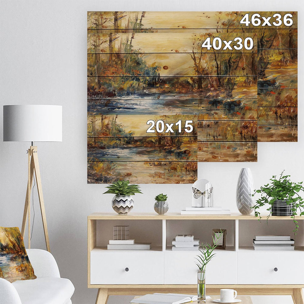 Natural Pine Wood Landscape Print G513