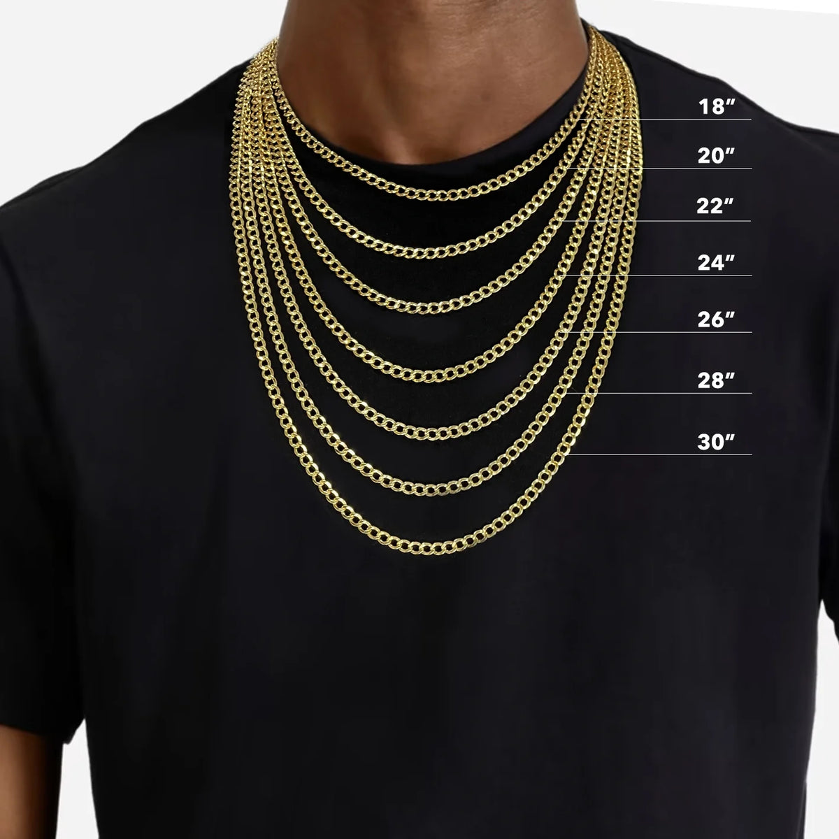 Real 10K Yellow Gold Chain Necklace X605