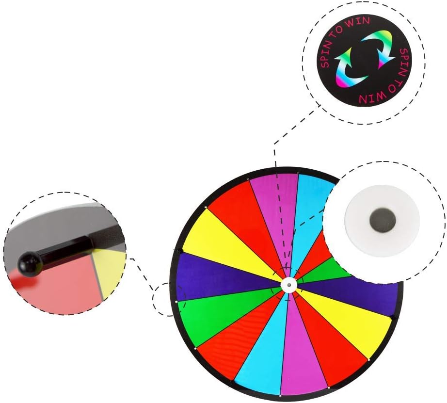14 Slots Color Dry Erase Game Spinner Wheel Pack of 2 U368