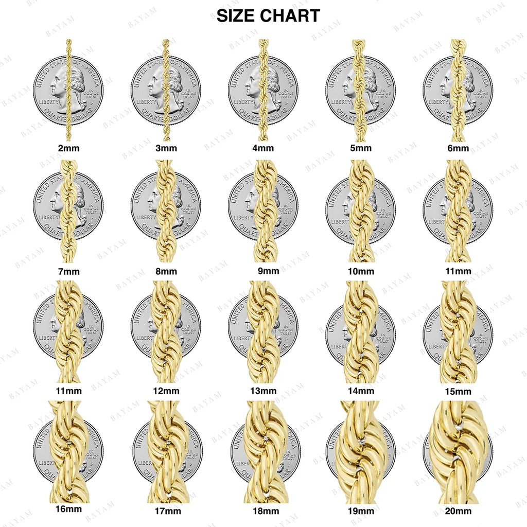 Real 10K Yellow Gold Chain Necklace X605