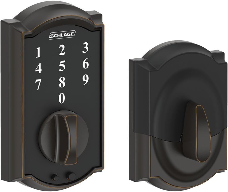 Satin Nickel Touchscreen Electronic Deadbolt T9604